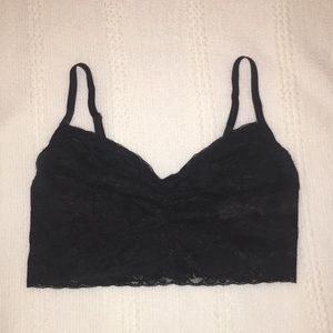 Black lace bralette